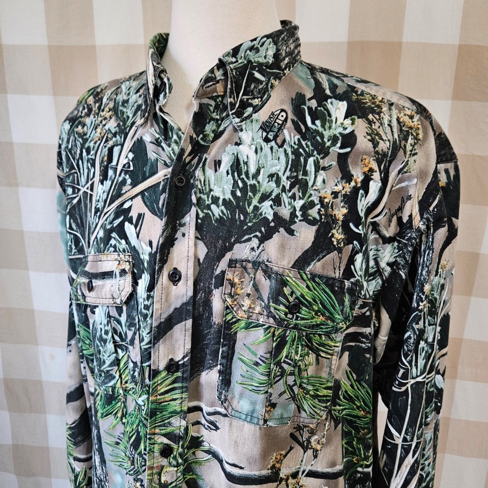 Dickies Camouflage‎ Long Sleeve Button Up Shirt XLarge Vanish Arid Ridge Pattern - Picture 2 of 7